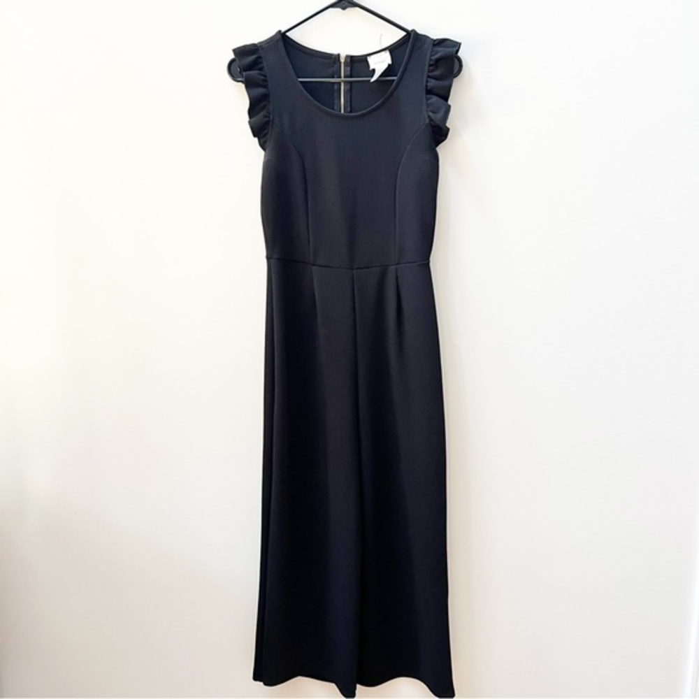 Caution To The Wind, Black Flutter Sleeve‎ Jumpsuit